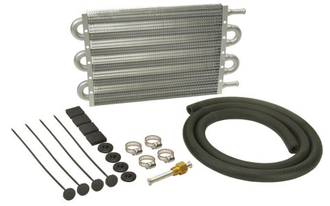 Derale Dyno-Cool Transmission Coolers 12906 Cooler, Tube and Fin, Aluminum, 11/32 in. Hose Barbs, 7.5 in. x 13.0 in., x 0.750 in., Kit thumbnail 2