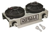 Derale Hyper-Cool Remote Fluid Coolers with Fan Kits 13740 Cooler, Dual Fan, Transmission, Oil, 7.375 in. x 13 in. x 4.875 in. Unit Size, -6 AN In/Out, Aluminum, Kit thumbnail 2