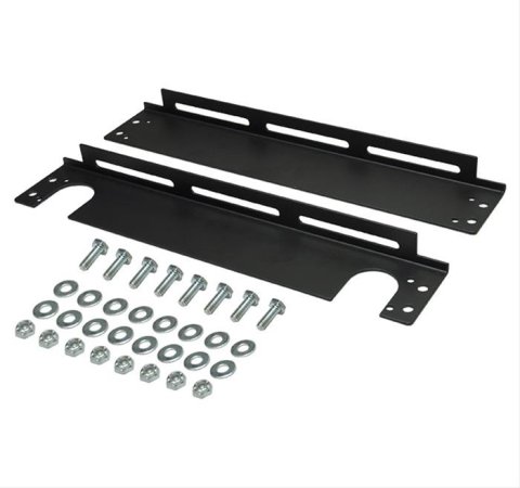 Derale Stacked Plate Fluid Cooler Mounting Kits 50021 Brackets, Mounting, Steel, Black Powdercoated, Kit