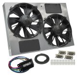 12 Inch 4,000 CFM Derale PWM Electric Fan Powerpacks 66927 Fan, Powerpack Assembly, in. Diameter, Puller, cfm, Black, Plastic, Shroud, Aluminum, Each thumbnail 1