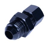 Derale Tube Adapter Fittings 13046 Adapter, Compression Fitting, 1/2" Transmission Cooler Line to -8AN Male Black anodized Fitting thumbnail 1