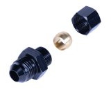 Derale Tube Adapter Fittings 13046 Adapter, Compression Fitting, 1/2" Transmission Cooler Line to -8AN Male Black anodized Fitting thumbnail 3