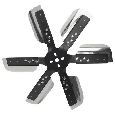 Derale Heavy-Duty Flex Fans 17019 Fan, Flex-Type, Heavy-Duty, Clockwise, 19 in. Diameter, Stainless Steel Blades/Steel Hub, Universal, Each