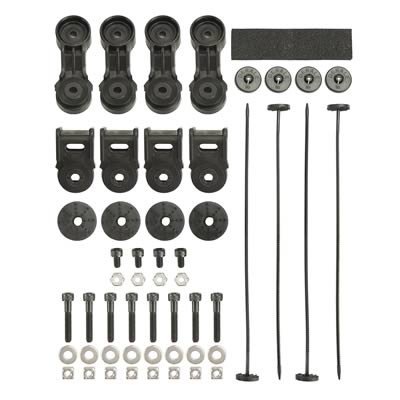 Derale High-Output RAD Fan Mounting Brackets 16746 Electric Brackets, Plastic, Black, Kit