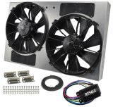 12 Inch 4,000 CFM Derale PWM Electric Fan Powerpacks 66836 Fan, Powerpack Assembly, in. Diameter, Puller, cfm, Black, Plastic, Shroud, Aluminum, Each thumbnail 1