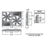 12 Inch 4,000 CFM Derale PWM Electric Fan Powerpacks 66836 Fan, Powerpack Assembly, in. Diameter, Puller, cfm, Black, Plastic, Shroud, Aluminum, Each thumbnail 2