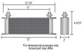 Derale Stacked Plate Fluid Coolers 15602 Cooler, Engine, Plate-Type, Aluminum, Copper, Black, 3 in. x 13 in. x 2 in., Each thumbnail 2