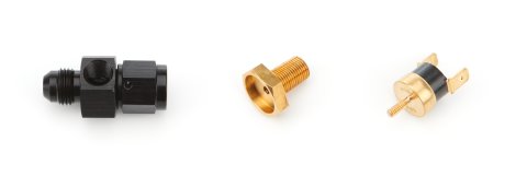 Derale Inline Fan Thermostats 35025 Electric Thermostat, In-Line, 190 Degrees On, 175 Degrees Off, -6 AN Inlet, Outlet, Kit thumbnail 5