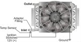 Derale Inline Fan Thermostats 35026 Electric Thermostat, In-line Sending Unit, 190 degrees F On, 175 degrees F Off, -8 AN Inlet/Outlet, Kit thumbnail 3