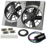 11 Inch 3,750 CFM Derale PWM Electric Fan Powerpacks 66831 Fan, Powerpack Assembly, in. Diameter, Puller, cfm, Black, Plastic, Shroud, Aluminum, Each thumbnail 1