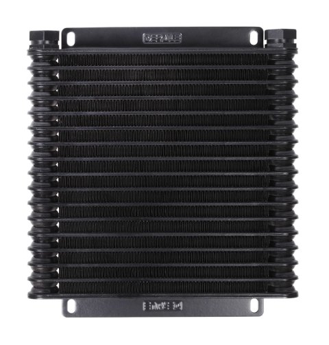 Derale 9000 Series Fin and Plate Transmission Coolers 33604 Fluid Cooler, Plate-Fin Type, Aluminum, 9.750 in. x 10.625 in. x 1.25 in., 1/2 NPT Inlet, Outlet, Each thumbnail 2