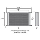 Derale Stacked Plate Fluid Coolers 51981 Stack Cooler 19 Row w/ 3/8" Swivel Hose Barb fittings thumbnail 2