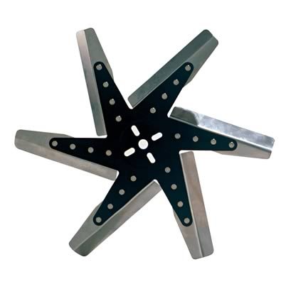 Derale Hi Performance Stainless Steel Flex Fans 19117 Fan, Flex-Type, High Performance, Clockwise, 17 in. Diameter, Blades/Steel Hub, Universal, Each thumbnail 1