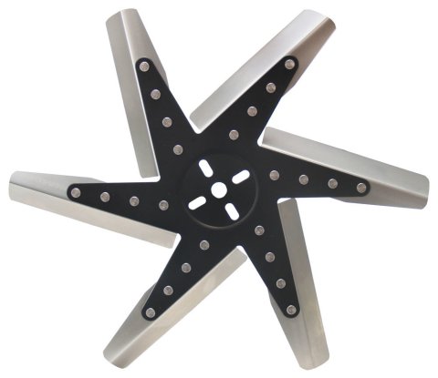 Derale Hi Performance Stainless Steel Flex Fans 19117 Fan, Flex-Type, High Performance, Clockwise, 17 in. Diameter, Blades/Steel Hub, Universal, Each thumbnail 2