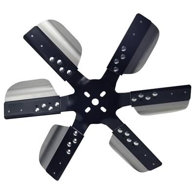 Derale Heavy-Duty Flex Fans 17617 Fan, Flex-Type, Heavy-Duty, Counterclockwise, 17 in. Diameter, Stainless Steel Blades/Steel Hub, Universal, Each