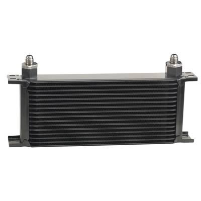 Derale Stacked Plate Fluid Coolers 51606 Cooler, Plate-Type, Aluminum, Black, 16-Row, 6.438 in. x 13 in. x 2 in., Each thumbnail 1