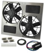 11 Inch 3,750 CFM Derale PWM Electric Fan Powerpacks 66830 Fan, Powerpack Assembly, in. Diameter, Puller, cfm, Black, Plastic, Shroud, Aluminum, Each thumbnail 1