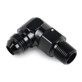 Derale AN to NPT Adapter Fittings 59708 Aluminum Fitting 90 1/2 x -8AN Male thumbnail 2
