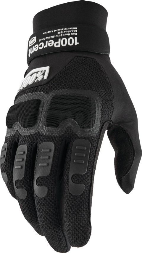 100 Percent Langdale Gloves 10029-00001 Riding Gloves, Langdale, Clarino/Nylon, Black, Small, Pair