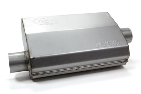 Hooker Maximum Flow Steel 2.5 Inch Muffler 21602HKR Muffler, Flow, 2 1/2 in. Inlet/2 1/2 in. Outlet, Steel, Aluminized, Each thumbnail 3