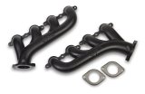 Hooker LS Cast Iron Exhaust Manifolds 8501-3HKR Manifolds, High Silicon Ductile Iron, Black Ceramic Coated, Chevy, Series Engines, Pair thumbnail 2