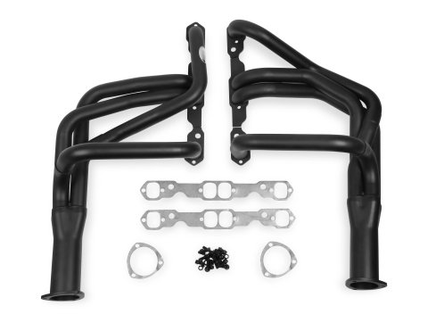 Hooker Super Competition Headers 2129HKR Headers, Comp, Long Tube, Steel, Painted, GM, with Chevy Small Block, Pair thumbnail 4