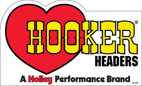 Hooker Decals 36-309 and Stickers, Decal, Headers Logo, Vinyl, Red/Yellow/Black, Adhesive, 36 sq. in., Each thumbnail 1