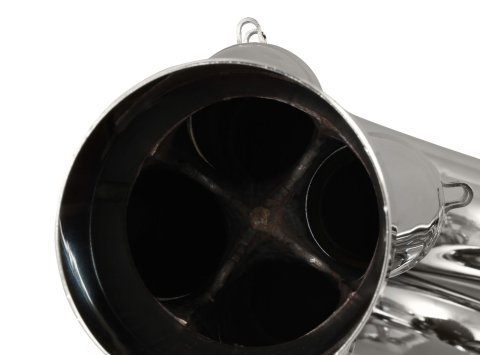 Hooker RacingHeart 3-Step Dragster Headers 2502-6HKR Headers, Downsweep, Primary, 4.5 in. Collector, Steel, Chrome, Big Block, Chevrolet, Pair thumbnail 4