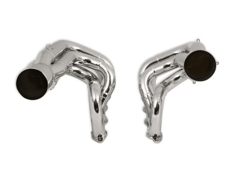 Hooker RacingHeart 3-Step Dragster Headers 2502-6HKR Headers, Downsweep, Primary, 4.5 in. Collector, Steel, Chrome, Big Block, Chevrolet, Pair thumbnail 5