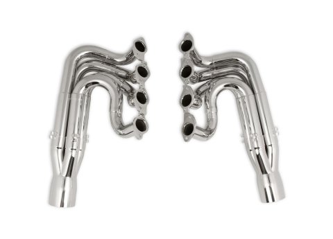Hooker RacingHeart 3-Step Dragster Headers 2502-6HKR Headers, Downsweep, Primary, 4.5 in. Collector, Steel, Chrome, Big Block, Chevrolet, Pair thumbnail 7
