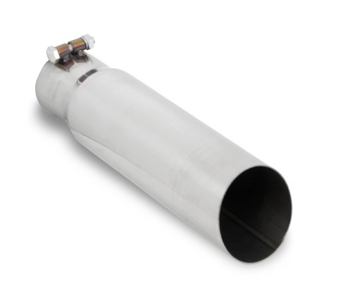 Hooker Round, Chrome 2.50 Inch Exhaust Tip 22203HKR Tip, Steel, Chrome, Slant, Non-Rolled Edge, in. Inlet, 3.00 in. Outlet, 11.00 in. Long, Clamp-on, Each thumbnail 1