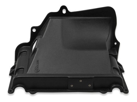 Hooker Blackheart A/C Evaporator Side Covers 71223027HKR Core Outlet Case, A/C, Polyethylene, Black, Chevy, GMC, Small Block, Each thumbnail 2