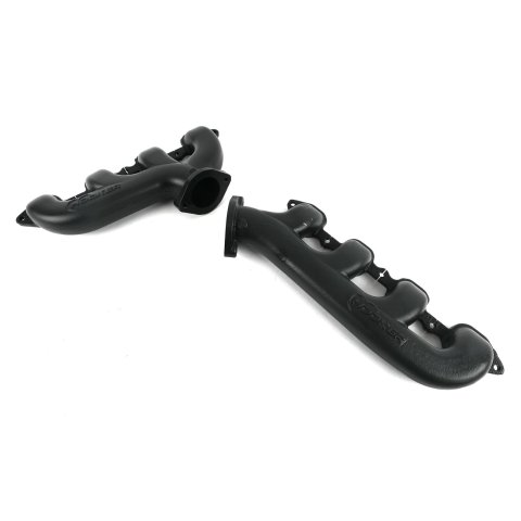Hooker Blackheart LT Swap Exhaust Manifolds BHS5198 Manifolds, Cast Iron, Black Ceramic Coated, Chevy, Rear Dump, Series Engines, Pair thumbnail 1