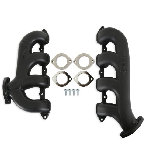 Hooker Blackheart LT Swap Exhaust Manifolds BHS5198 Manifolds, Cast Iron, Black Ceramic Coated, Chevy, Rear Dump, Series Engines, Pair thumbnail 2