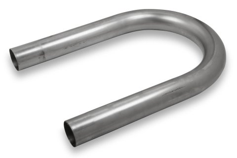 Hooker Mandrel Bend Tubing 2.25 Inch Steel Exhaust Pipe 12360HKR Tubing, 180 Degree, U-Bend, 6 in. Radius, 16-Gauge, Steel, Each thumbnail 1