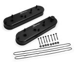 Holley Sniper Fabricated Aluminum Valve Covers 890014B Covers, EFI, Fabricated, Aluminum, 2.25 in. Tall, Center Bolt Mount, Black Gloss, No Breather Hole, Hardware, Chevy, LS, 4.8-7.0L, Pair thumbnail 2