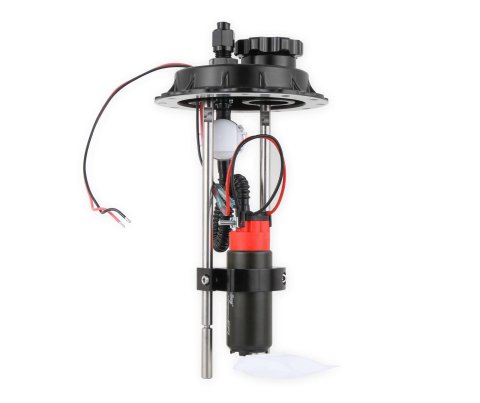 Holley Sniper Fuel Cell EFI Pump Modules 19-385 Pumps, Sniper, In-tank, Cell, EFI, 12V, 90 gph, -6AN Ends, Male Thread, No Return, 12-bolt Fill, E85 Compatible, with Bracket, Each thumbnail 1