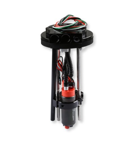 Holley Sniper In-Tank Retrofit Fuel Pump Modules 19-355 Pumps, Sniper, Twin Pump, In-Tank, 13.5 Volt, 180 gph, Manifold Ends, -8 AN O-ring, Female Thread, 7 in. Deep Tank Minimum, E85 Compatible, Each thumbnail 2