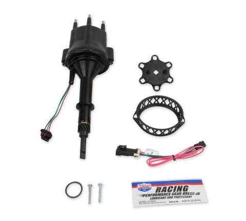 Holley Sniper EFI HyperSpark Distributors 565-316BK Distributor, HyperSpark, HEI Cap, Hall Effect, Billet Aluminum, Black Anodized, Steel Gear, Chevy, L6, Each thumbnail 1