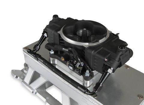 Holley Sniper EFI Stealth Fuel Crossover Kits 534-236 Lines, EFI, Crossover, -6 AN Hose, Black, Braided Nylon, Aluminum Fittings, Black, Male Thread, for 4150, Throttle Body, Kit thumbnail 4