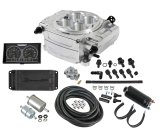 Holley Sniper 2 EFI 650 HP Inline Pump Fuel Injection Systems with Power Distribution Module 550-510-5PK System, 2, Self-Tuning, Throttle body, Polished, 4150 Flange, hp Max, 800 CFM, Pump, PDM, 5 in. Display, Kit thumbnail 1