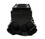 Holley Sniper Carbureted Fabricated Intake Manifolds 825124 Manifolds, Sniper, Carbureted, Dual, 4150 Flange, 1,800-7,000 RPM, 8.503 in. Tall, Welded Aluminum, Black, Chevy, 262-400ci, Each thumbnail 1