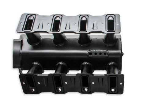 Holley Sniper EFI Fabricated Intakes 820102-1 Intake Manifolds, EFI, Fabricated, Cathedral Port, 92mm Throttle Body, 1,800-6,400 RPM, Aluminum, Black, Chevy, LS, 4.8-6.0L, Kit thumbnail 1