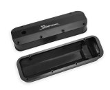 Holley Sniper Fabricated Aluminum Valve Covers 890007B Covers, EFI, Fabricated, Aluminum, 4.0 in. Tall, Baffled, Black Gloss, 1.25 in. Breather Holes, Hardware, Ford, 429-460ci, Pair thumbnail 3