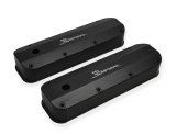 Holley Sniper Fabricated Aluminum Valve Covers 890007B Covers, EFI, Fabricated, Aluminum, 4.0 in. Tall, Baffled, Black Gloss, 1.25 in. Breather Holes, Hardware, Ford, 429-460ci, Pair thumbnail 4
