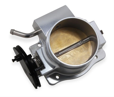 Holley Sniper Throttle Bodies 860009 Body, EFI, Multi-port Injection, 90mm Bore, Billet Aluminum, Silver Anodized, for EFI Intakes, Ford, 5.0L, Modular, Each thumbnail 1