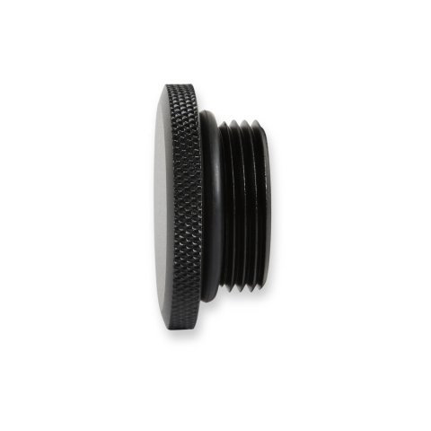 Holley Sniper Engine Oil Fill Caps 891016B Caps, Screw-In, Round Shape, Black, Aluminum, for Valve Covers, Each thumbnail 4