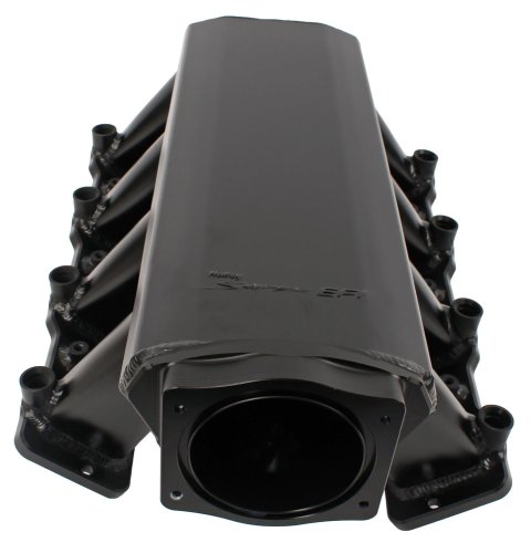 Holley Sniper EFI Fabricated Intakes 822032-1 Intake Manifolds, EFI, Hi-Ram, Rectangular Port, 92mm Throttle Body, 2,200-6,800 RPM, Welded Aluminum, Black, Chevy, LS Base, 6.2L, Each thumbnail 3