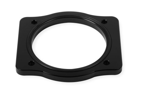 Holley Sniper Throttle Body Spacers 860014 Spacer, Sniper, Billet Aluminum, 102mm Bore, 0.375 in. Thick, Black Anodized, for EFI Fabricated Intakes, Chevy, 4.8-7.0L, Each thumbnail 2