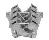 Holley Sniper Fabricated Dual Plenum Intake Manifolds 820201 Manifolds, EFI, Plenum, Cathedral Port, 92mm Throttle Body, 1,600-6,800 RPM, Aluminum, Silver, Chevy, LS, 4.8-6.0L, Each thumbnail 1